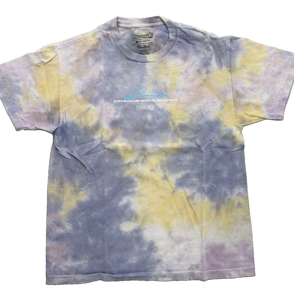 Dragon Ball Super Beerus Tie Dye Graphic T Shirt Adult Large Purple Yellow Anime